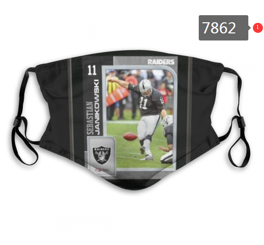 NFL 2020 Oakland Raiders #29 Dust mask with filter->nfl dust mask->Sports Accessory